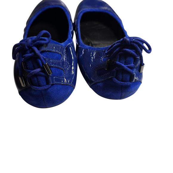 Cole Haan Blue Patent Leather Flats Slip On Shoes Womens 11 - Picture 3 of 5